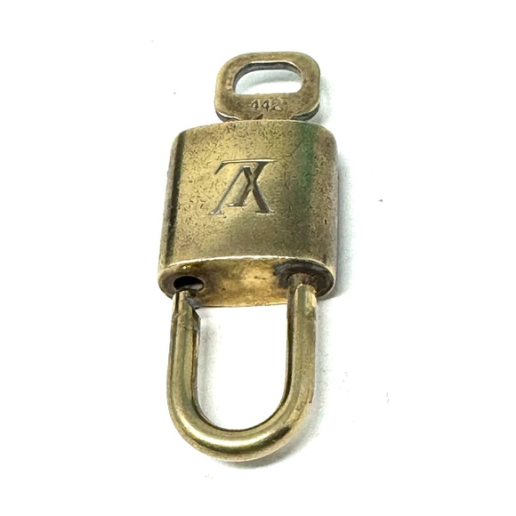 Authentic Louis Vuitton Gold Lock & Key Brass Number 442 - Picture 1 of 8